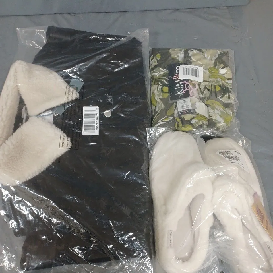 APPROXIMATELY 25 ASSORTED CLOTHING ITEMS TO INCLUDE TOPS, SHOES , JACKETS  ETC
