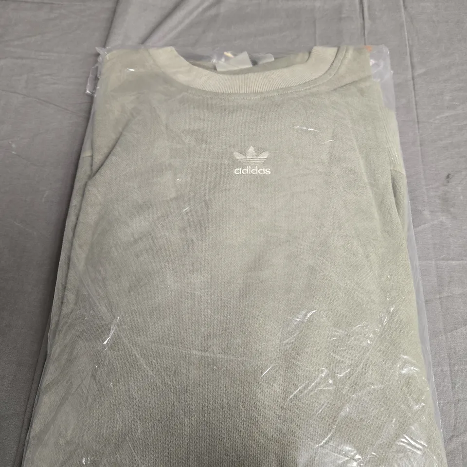 BAGGED ADIDAS ORIGINAL KHAKI JUMPER SIZE L