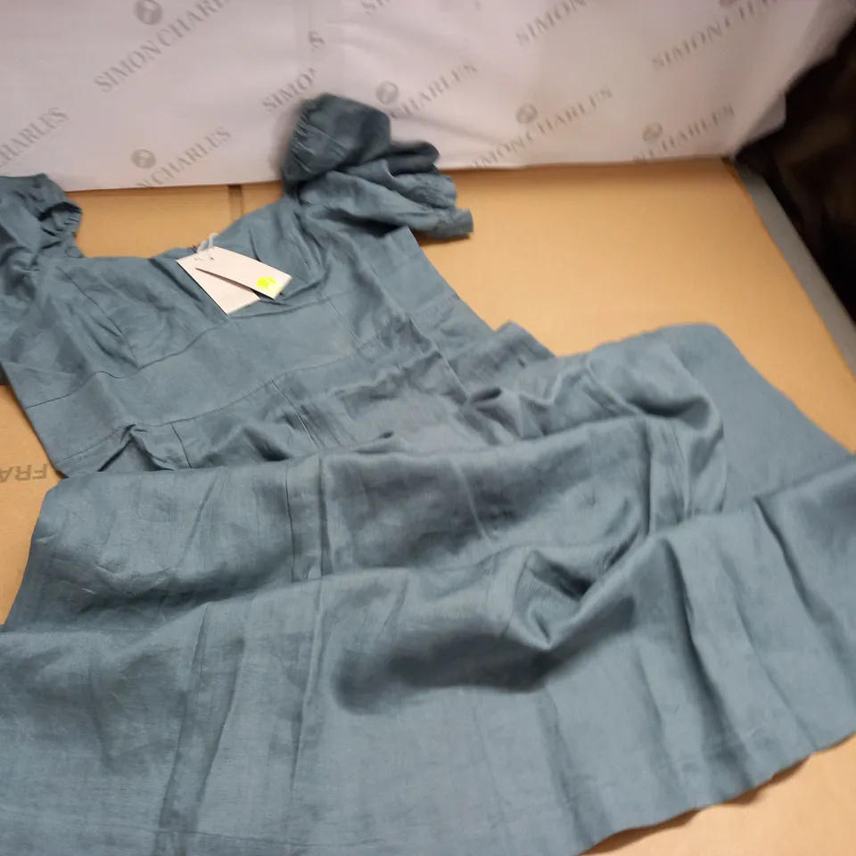 BODEN SWEETHEART LINEN MIDI DRESS - UK 14 L