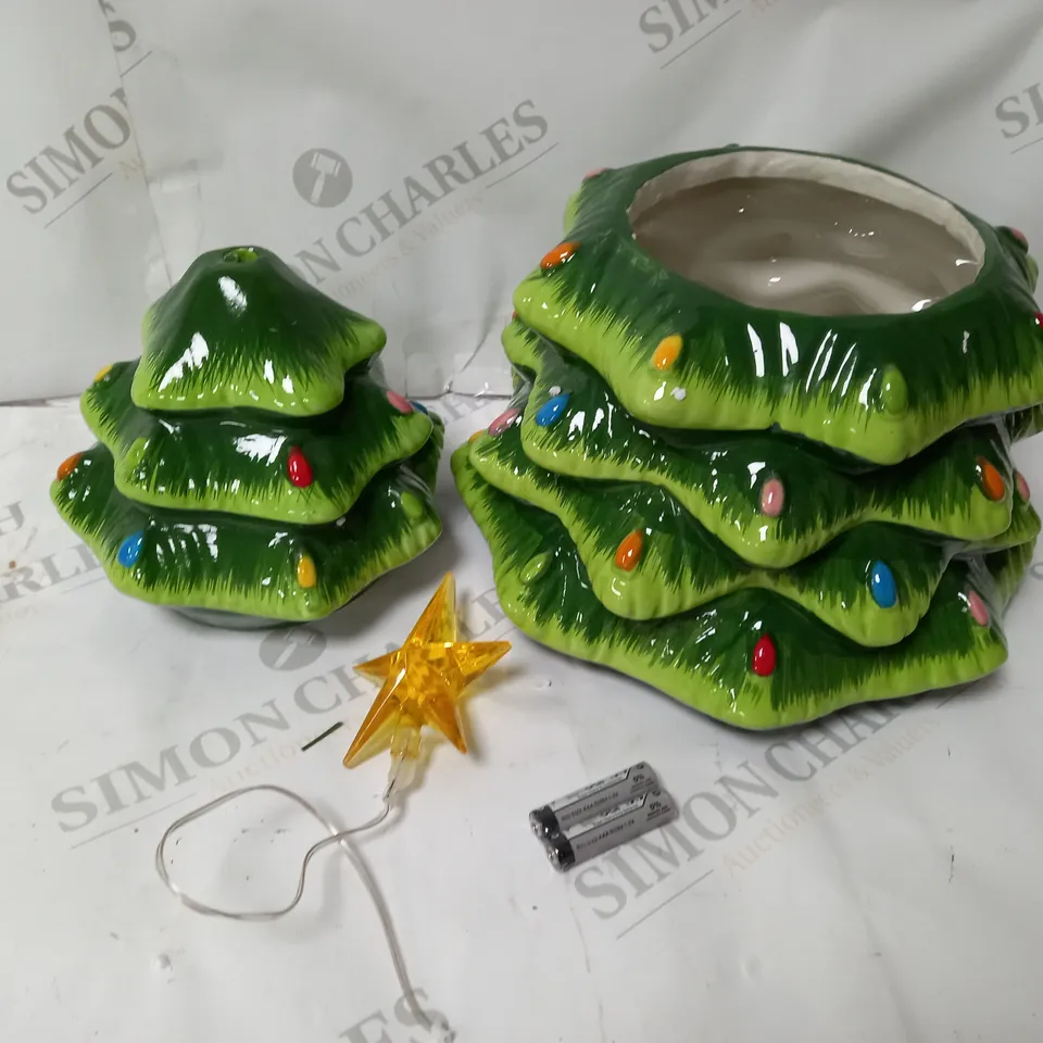 LIGHT UP CHRISTMAS TREE COOKIE JAR