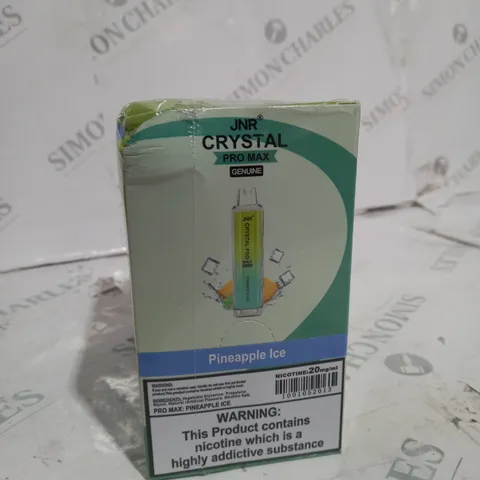BOX OF 10 SEALED JNR PINAPPLE ICE VAPES 20% NICOTINE