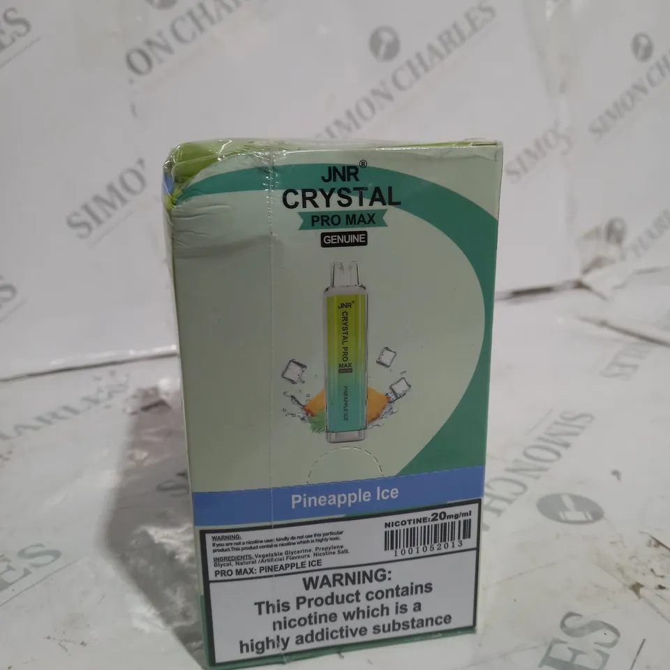 BOX OF 10 SEALED  JNR PINAPPLE ICE VAPES 20% NICOTINE 