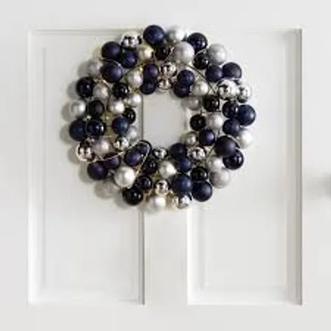 HOME STORIES 40CM PRE LIT SHATTERPROOF BAUBLE WREATH