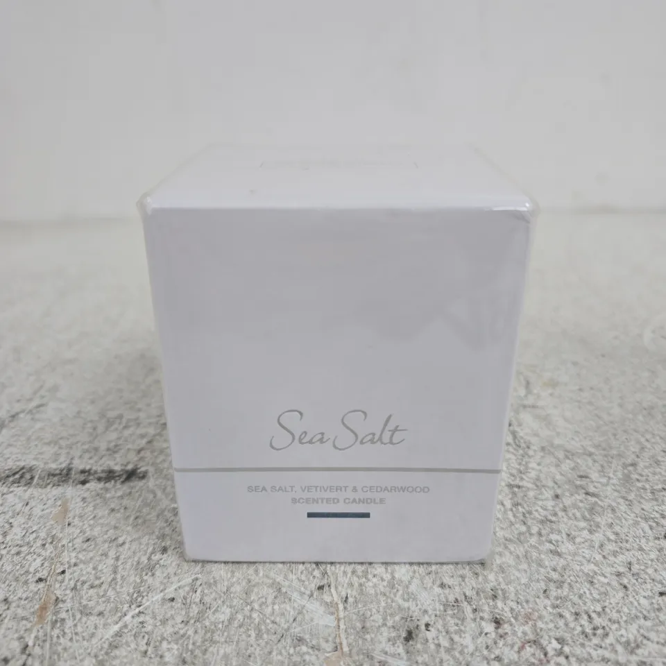 BOXED AND SEALED THE WHITE COMPANY SEA SALT, VETIVER & CEDARWOOD SCENTED CANDLE