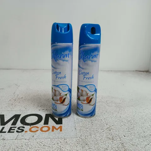 TOTE OF APPROXIMATELY 12 CHARM AIR FRESHENER SPRAYS