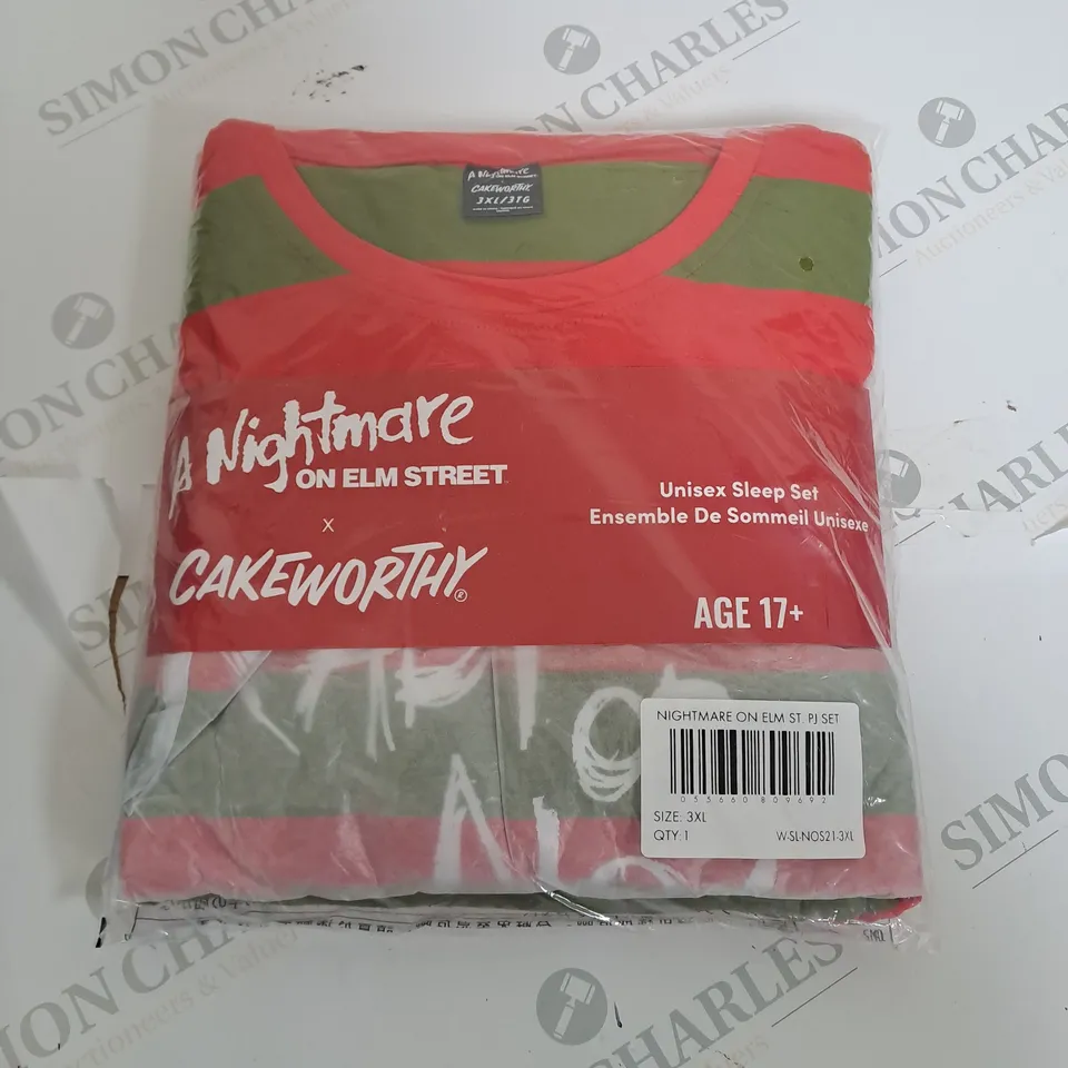BAGGED NIGHTMARE AND ELM STREET PYJAMAS SIZE 17 YEARS + 3XL