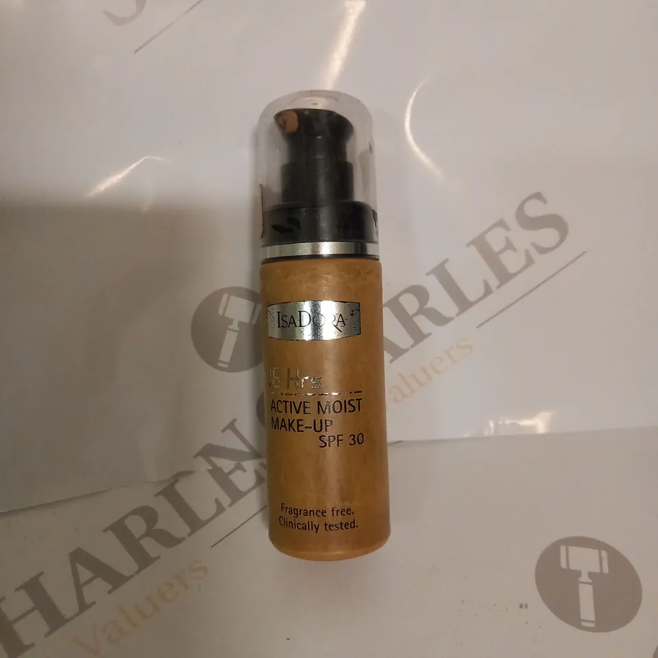 BOX OF APPROXIMATELY 20 ISADORA ACTIVE MOIST MAKE-UP BOTTLES, SPF 30 (NO. 31 - FAIR BEIGE)