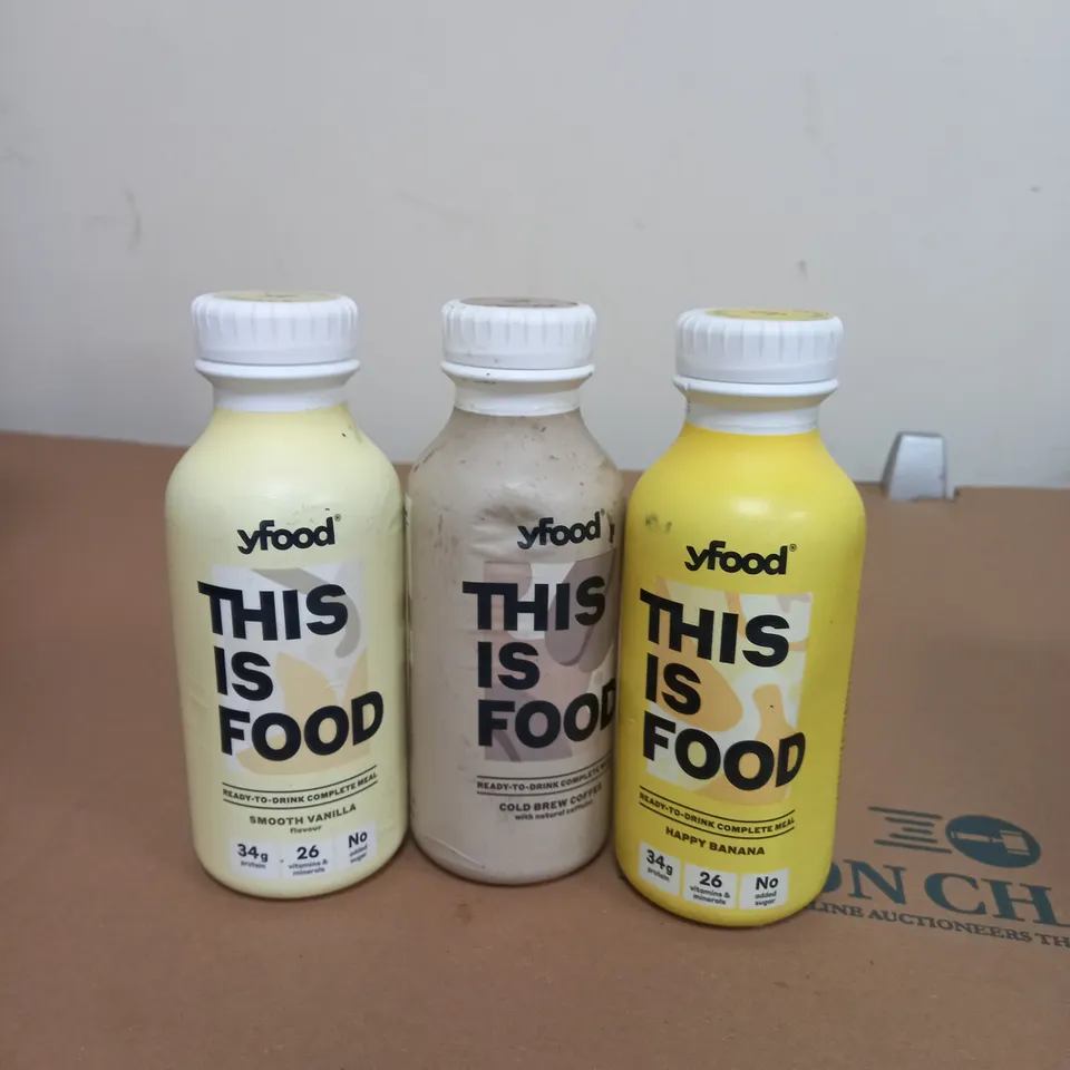APPROXIMATELY 16 YFOOD THIS IS FOOD COMPLETE MEAL DRINKS ASSORTED FLAVOURS 500ML