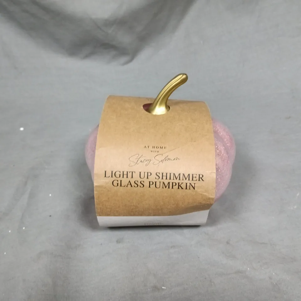 AT HOME WITH STACEY SOLOMON LIGHT UP SHIMMER GLASS PUMPKIN