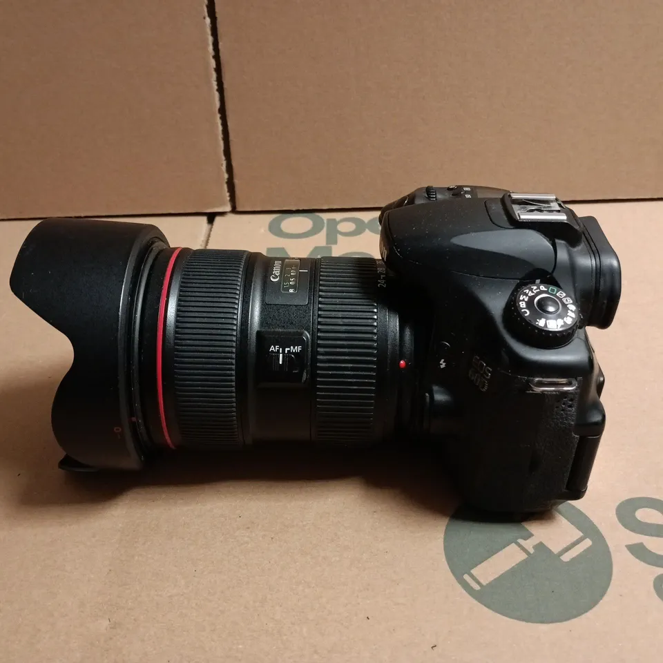 CANON EOS 60D DSLR CAMERA WITH 24–70MM LENS AND HOOD