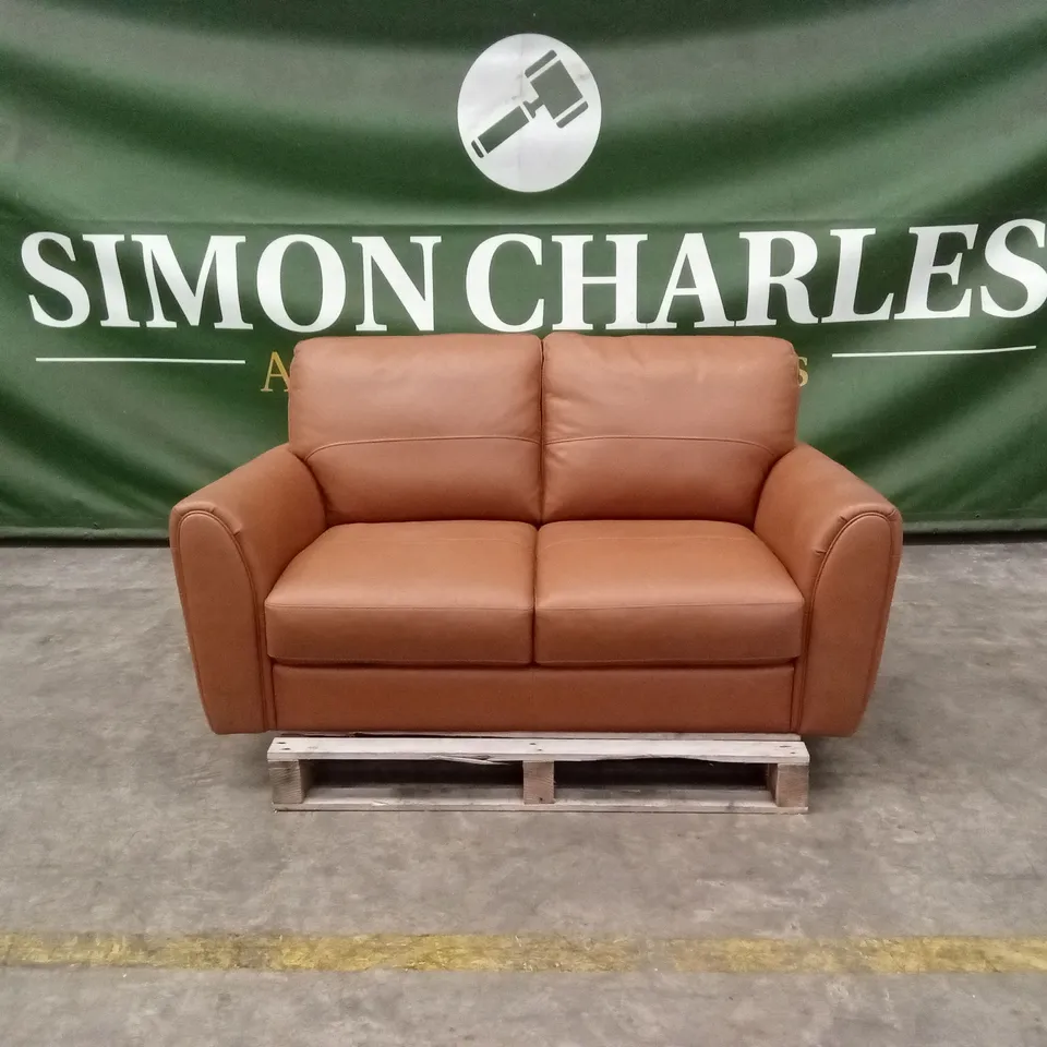MOLINA 2 SEATER LEATHER SOFA RRP £999