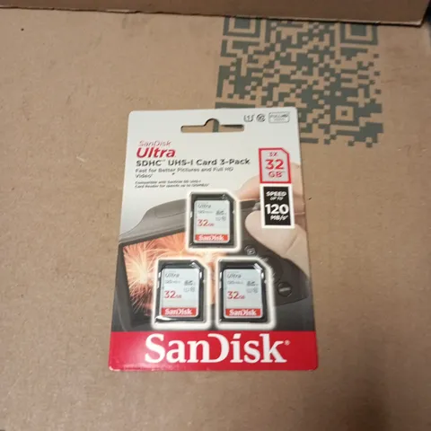 SANDISK ULTRA SDHC UHS-I CARD 3-PACK – 32GB EACH, CLASS 10