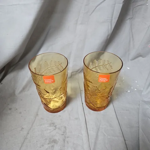 CASA ALEGRE AMBER GLASS TUMBLERS (SET OF 2) – VISTA ALEGRE
