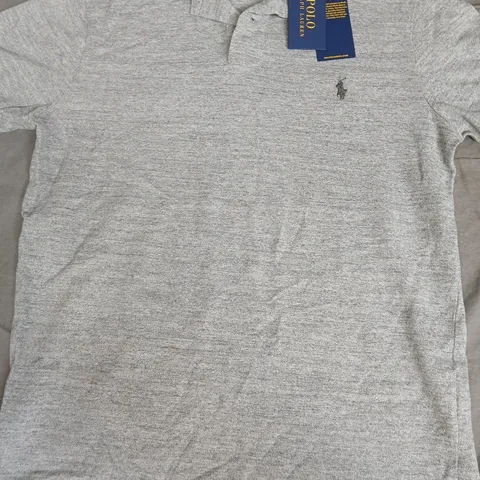 POLO RALPH LAUREN GREY POLO SHIRT - M