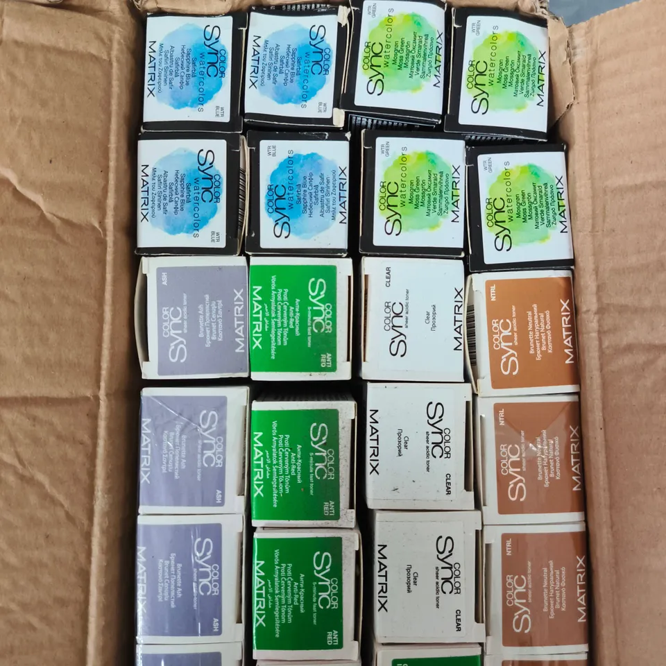 APPROXIMATELY 20 ASSORTED MATRIX SO COLOUR SYNC HAIR COLOURS 