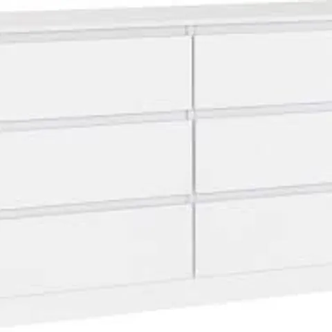 BOXED MALVERN 6 DRAWER CHEST - WHITE (2 BOXES)