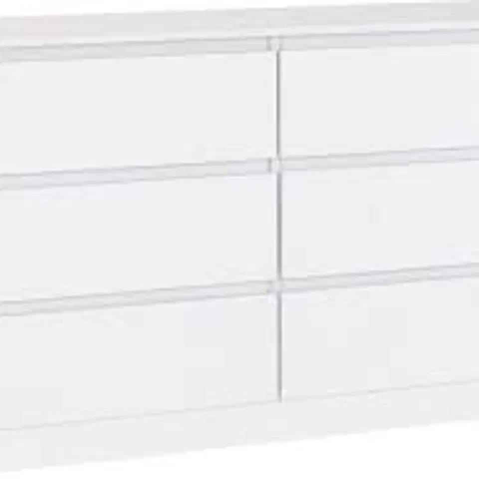 BOXED MALVERN 6 DRAWER CHEST - WHITE (2 BOXES)
