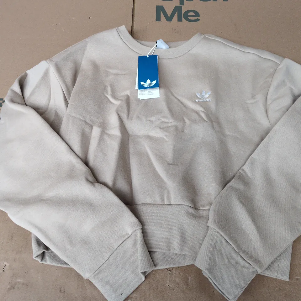 ADIDAS BOXY CREW IN SAND - UK 13-14Y