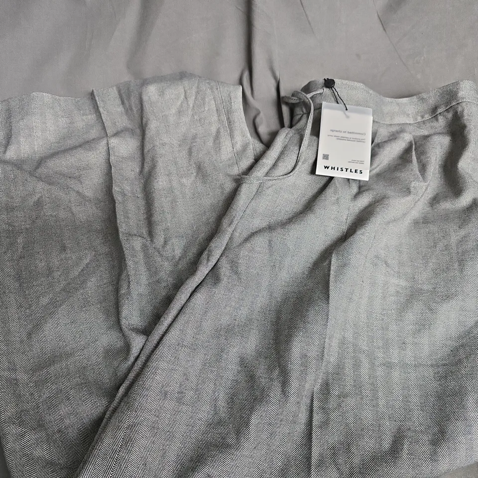 WHISTLES HERRINGBONE WIDE LEG TROUSERS - UK 16