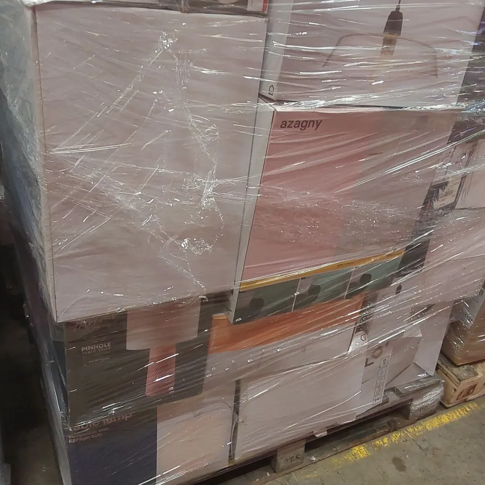 PALLET CONTAINING A LARGE QUANTITY OF BRANDED HOUSEHOLD LIGHTS