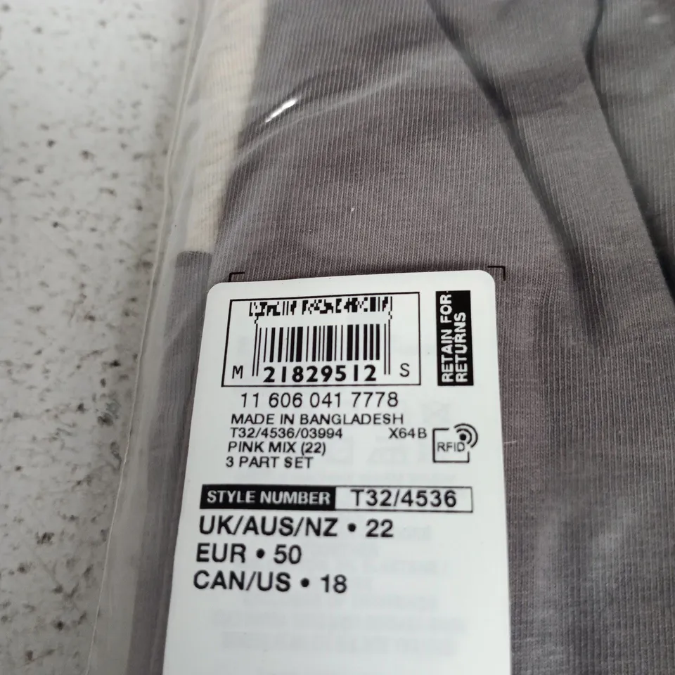 STAYNEW LACE TRIM VESTS – 3 PACK, UK 22 