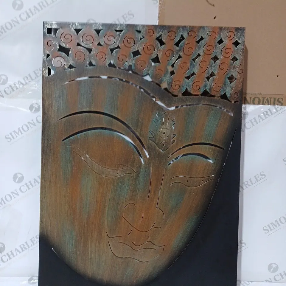 BOXED INNOVATORS SOLAR LED TRANQUIL BUDDHA WALL DECOR
