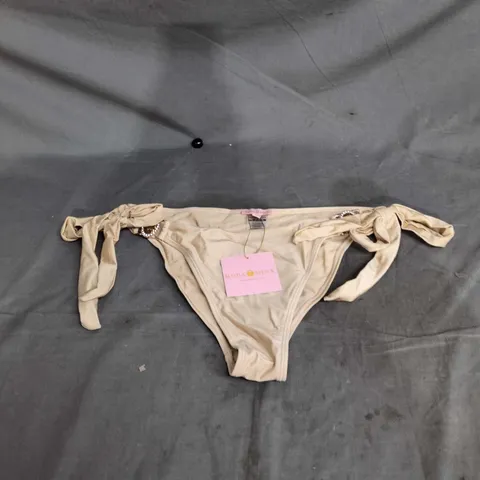 MODA MINX AMOUR TIE SIDEFULL BUM BIKINI BOTTOMS – CHAMPAGNE, UK 12