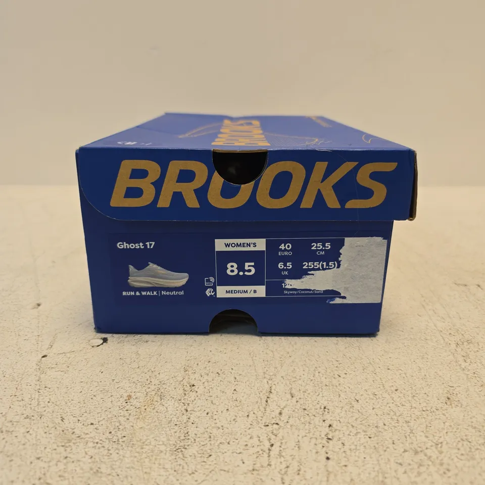BROOKS GHOST 17 WOMEN'S RUNNING SHOES – BLUE/GRAY (BOXED) SIZE 6.5