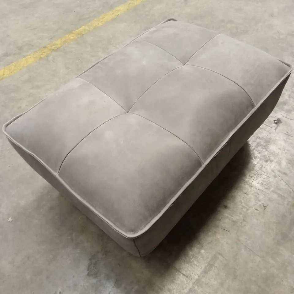 QUALITY DESIGNER ITALIAN MADE SEVILLE LEATHER FOOTSTOOL