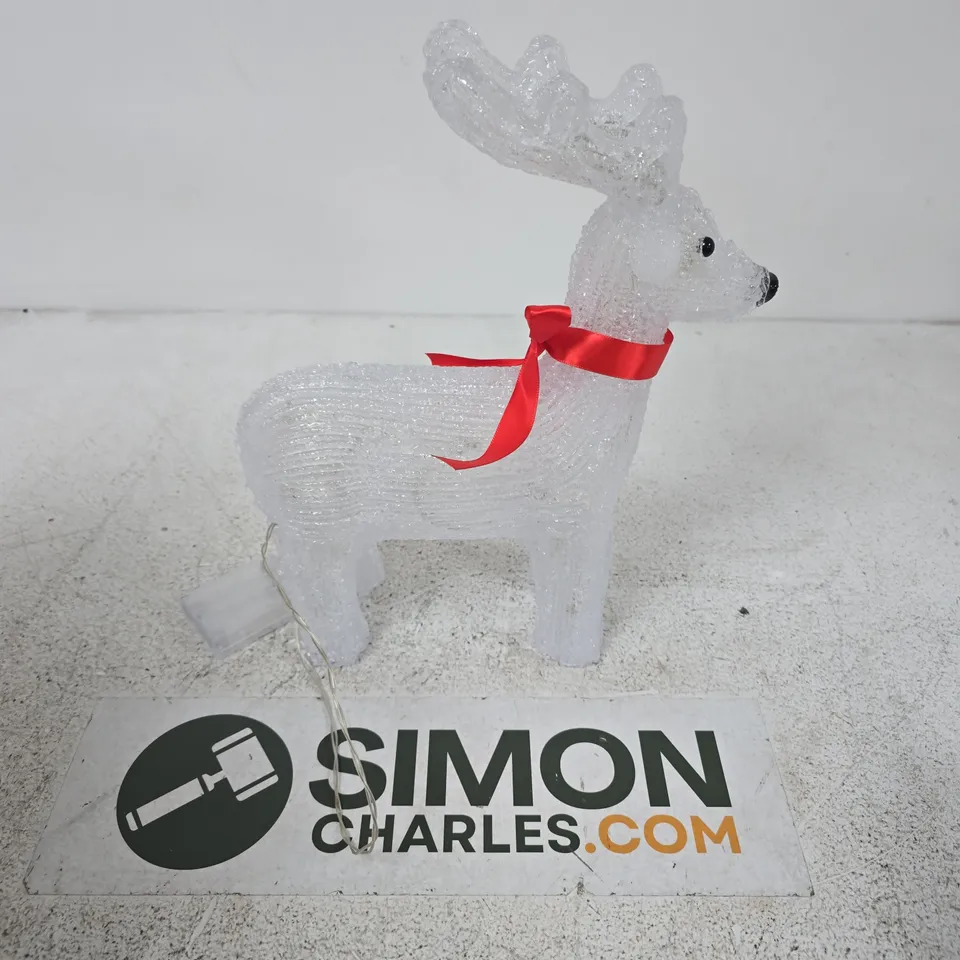 BOXED CELEBRIGHT ACRYLIC LED REINDEER WARM WHITE