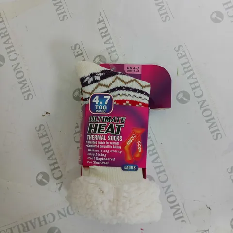 4.7 TOG ULTIMATE HEAT THERMAL SOCKS - UK 4-7