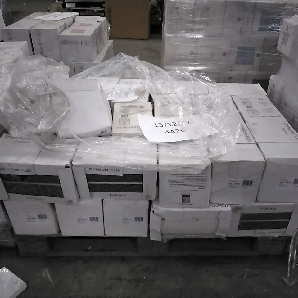 PALLET OF APPROXIMATELY 30 PACKS OF 34 BRAND NEW VINTAGE TAUPE TILES- EACH PACK COVERS APPROXIMATELY 1M² (TOTAL APPROX. 30 SQ.METRES)