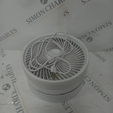 BELL & HOWELL RECHARGEABLE EXTENDABLE DESK & FLOOR FAN, WHITE