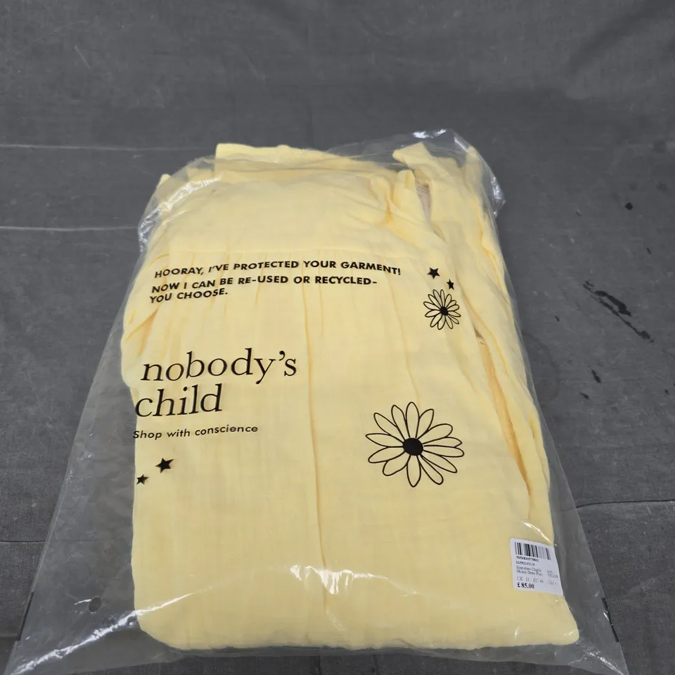 BAGGED NOBODYS CHILD SLEEVELESS CHARLIE MIDAXI DRESS - SIZE 12
