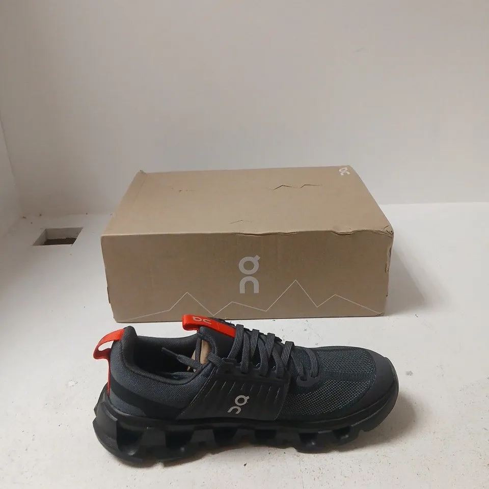 BOXED ON RUNNING TRAINERS – BLACK/CHARCOAL - UK 5