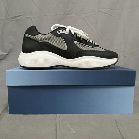 BOXED PAIR OF CLEENS PODIUM TRAINERS IN GRAPHITE SIZE UK 8.5