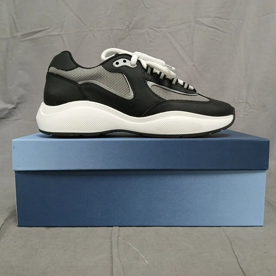 BOXED PAIR OF CLEENS PODIUM TRAINERS IN GRAPHITE SIZE UK 8.5