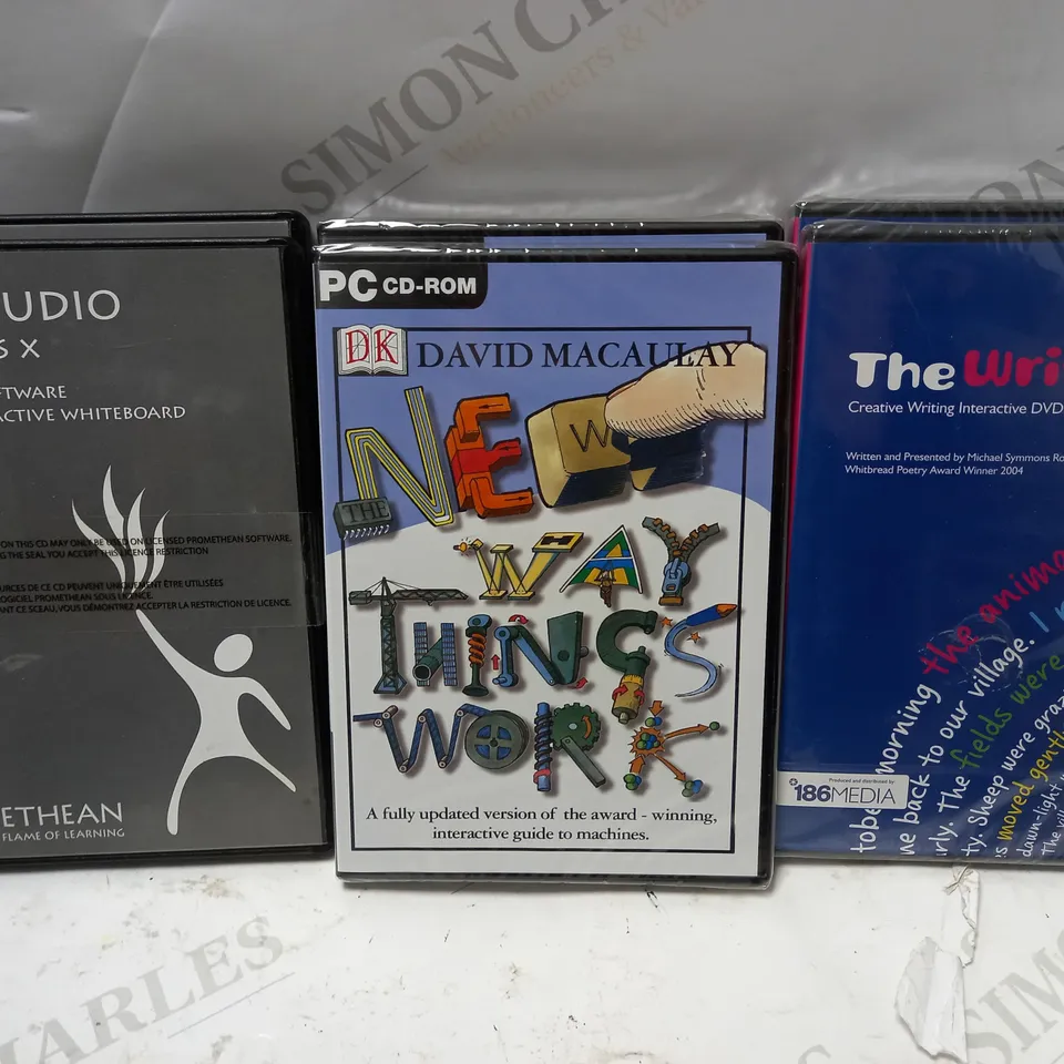 LOT OF APPROX 50 ASSORTED DVD FOR CREATIVE WRITING ON INTERACTIVE WHITEBOARDS 