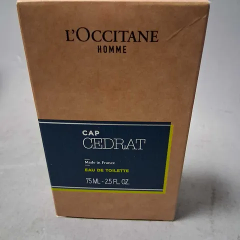 BOXED L'OCCITANE HOMME CAP CEDRAT EAU DE TOILETTE 75ML