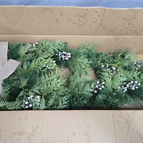 HESSIAN BOW AND CEDAR SWAG 180CM 