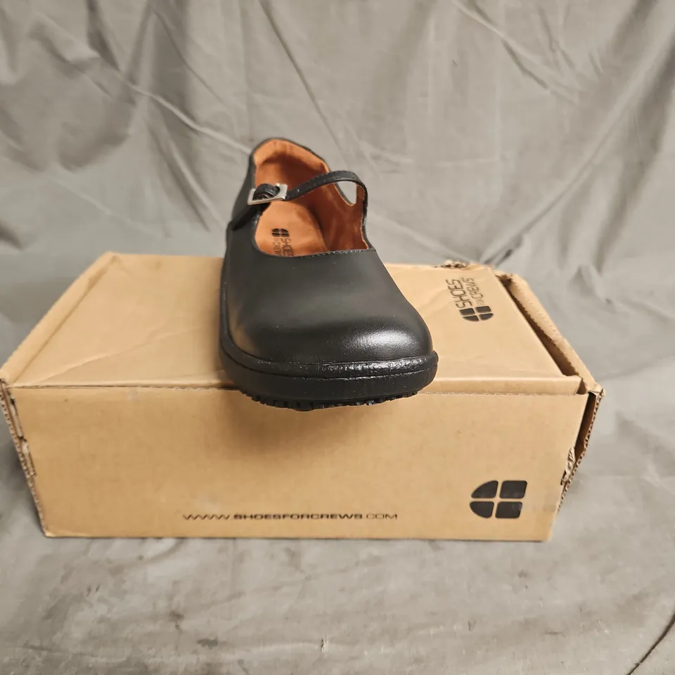 BOXED PAIR OF SHOES FOR CREWS WOMENS MARY JANE 2 SHOES IN BLACK SIZE UK 6