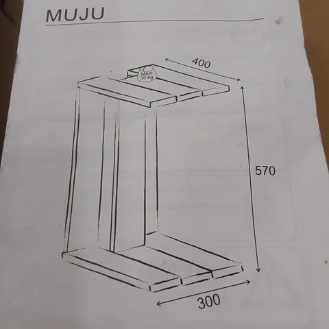 BOXED MUJU SIDE TABLE - WHITE (1 BOX)