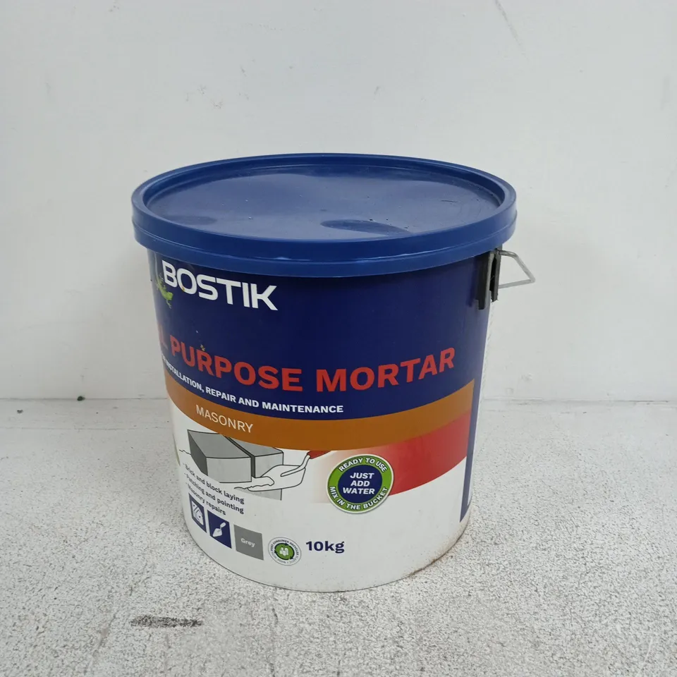 BOSTIK GENERAL PURPOSE MORTAR – MASONRY, READY TO USE, 10KG BUCKET - GREY