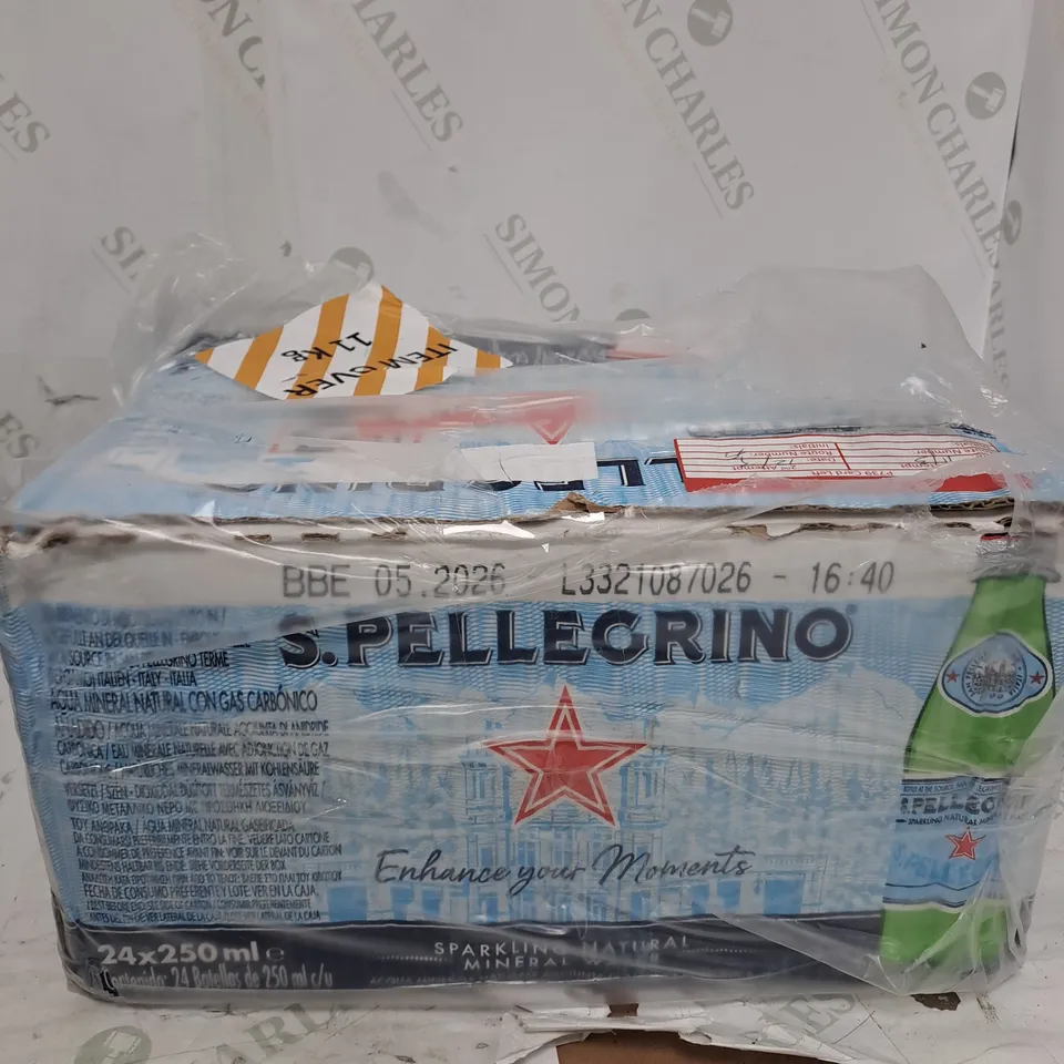 SAN PELLEGRINO SPARKLING MINERAL WATER IN GLASS 24 X (25CL)