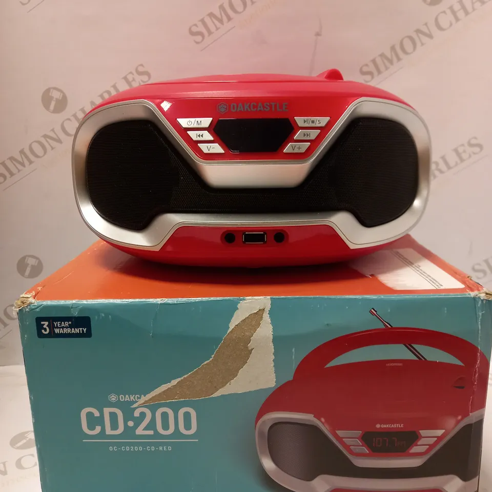 OAKCASTLE CD200 PORTABLE CD PLAYER BOOMBOX 