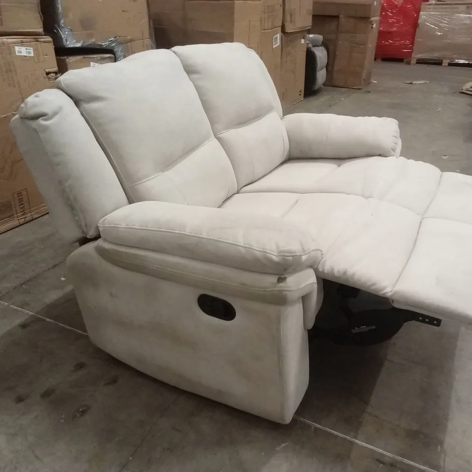 ALBION CHENILLE 2 SEATER HIGH BACK MANUAL RECLINER SOFA RRP £579