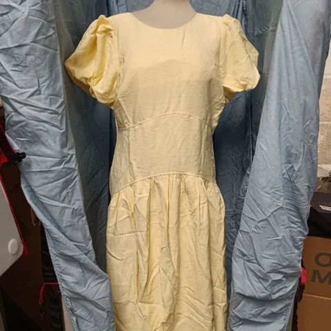 NOBODY'S CHILD MAICY MIDI DRESS – YELLOW, UK 16 (EU 44, USA 12)