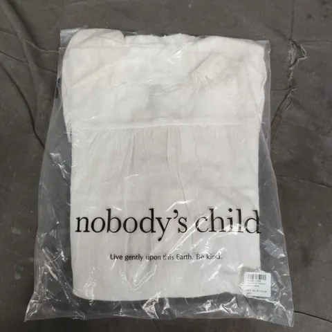 BAGGED NOBODYS CHILD AUGUSTA BLOUSE IN WHITE - UK 8