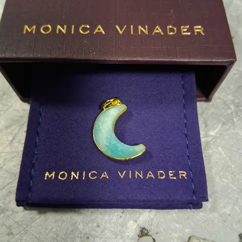 BOXED MONICA VINADER CRESCENT MOON GEMSTONE PENDANT