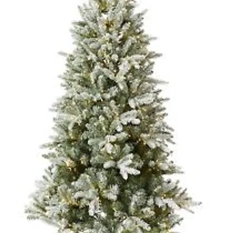 SANTA'S BEST 16 FUNCTION PRE-LIT DEWDROP CHRISTMAS TREE- 6FT SNOW KISS - COLLECTION ONLY 